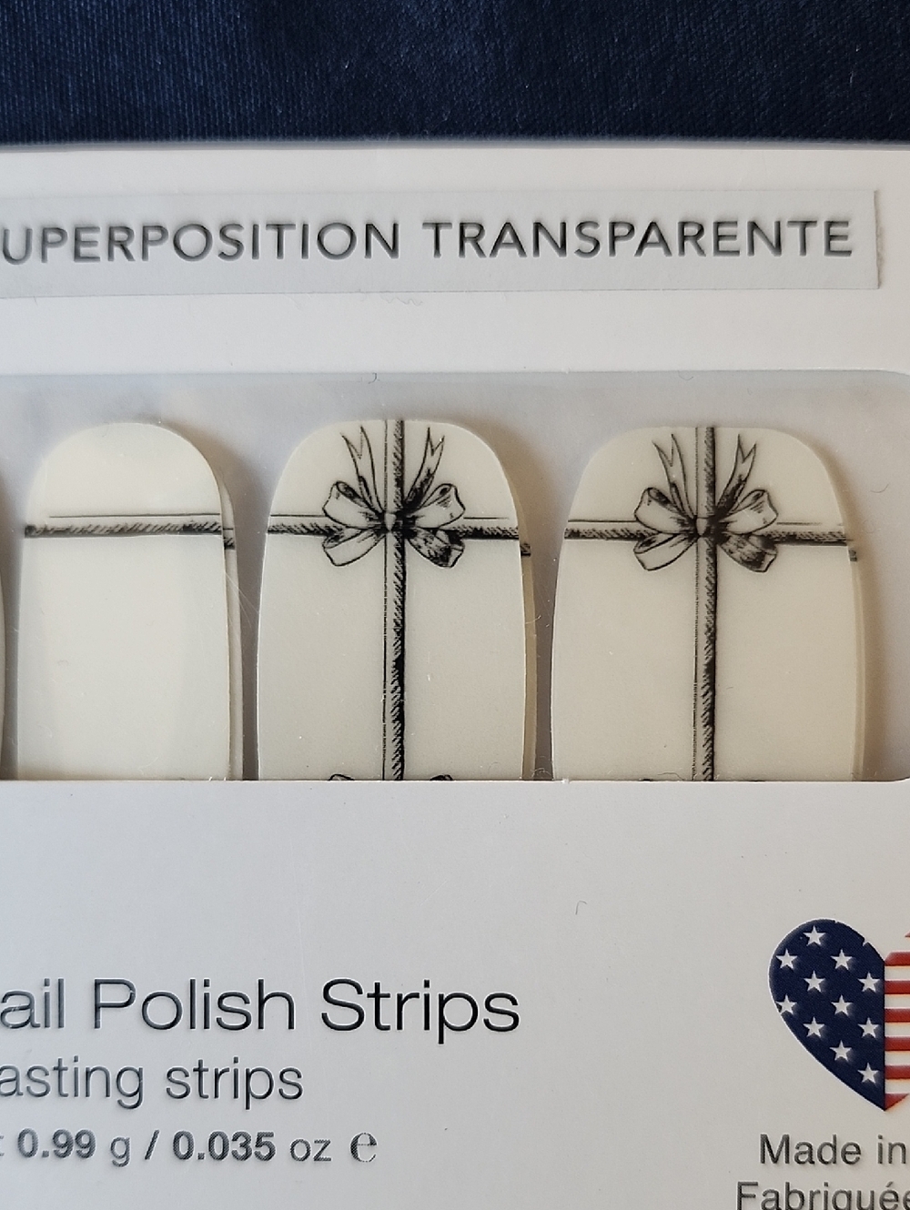 💅B2G1 👉COLOR STREET "ALL WRAPPED UP" NAIL POLISH STRIPS ~BLACK ON TRANSPARENT